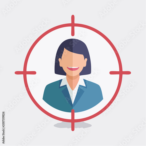 Targeted Person Icon in Crosshairs
