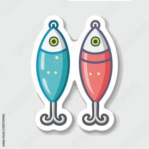 Two Fishing Lures Icon