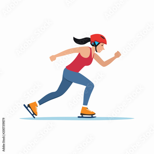 Woman Ice Skating