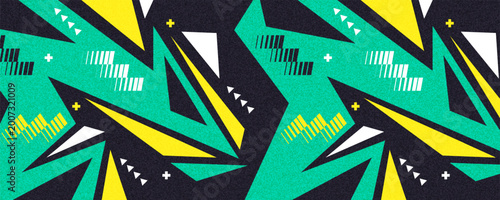 Modern and Geometric Abstract Background Design with Futuristic Technology Shapes. Abstract Sport or Event Banner and Poster Design Template