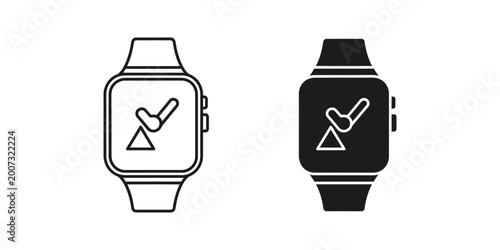 Apple watch with checkmark icon on different backgrounds