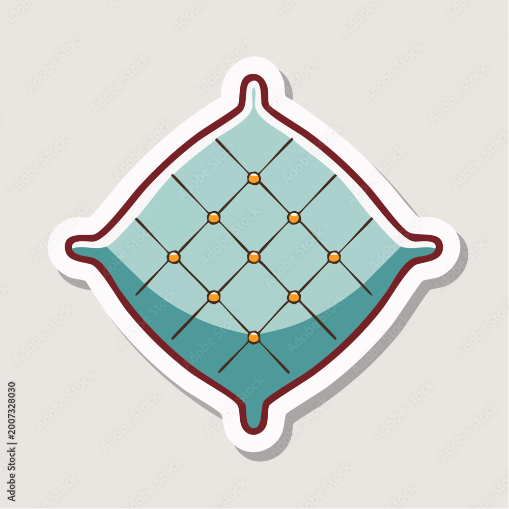 Fototapeta premium Tufted Pillow Icon