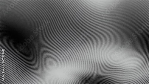 Abstract monochrome diagonal wave texture with black and white mesh gradients, elegant futuristic striped surface and smooth digital motion background, 4K, 60fps