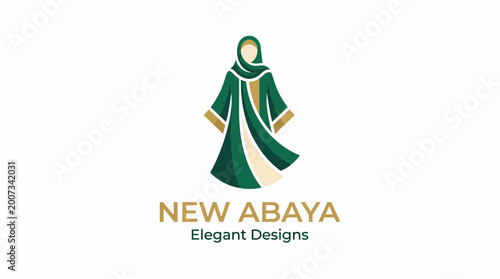 Fotografie This logo showcases an elegant abaya design, reflecting cultural fashion and grace