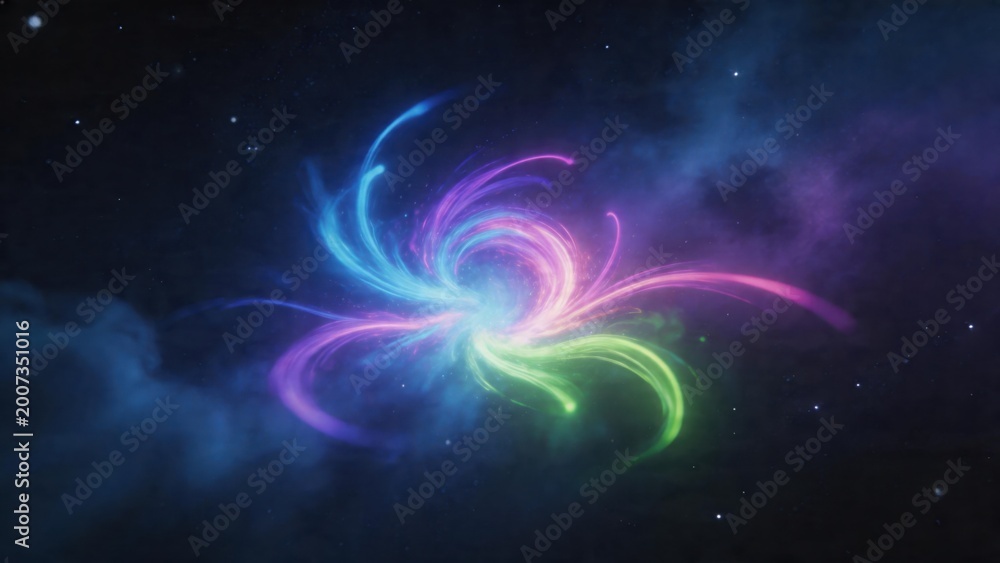 Obraz premium Colorful cosmic swirl in space