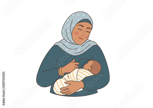 Mother Holding Newborn Baby