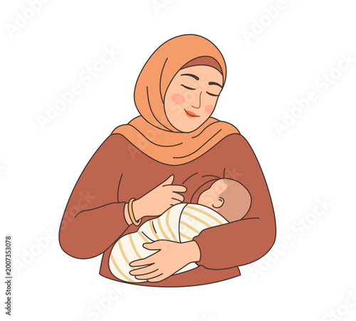 Mother Holding Newborn Baby
