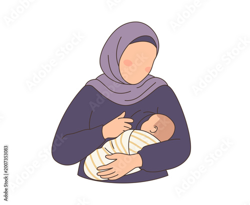 Mother Holding Newborn Baby