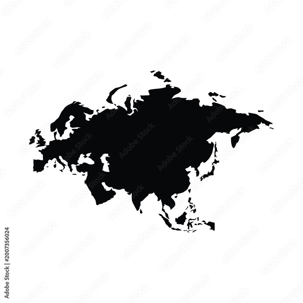 Obraz premium Continent map of an Asia
