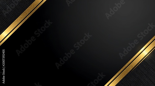 Elegant Black and Gold Geometric Background Design.