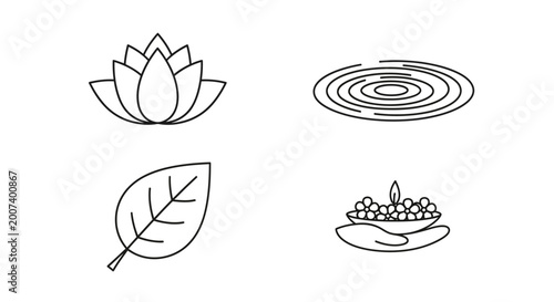 Cuadro en lienzo Lotus flower with leaf and water.