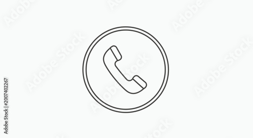 Fotografie Telephone icon in a circle.
