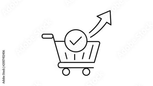Valokuva Instant market order vector icon with editable stroke representing time sensitive trade execution