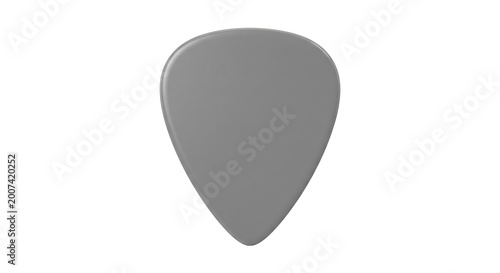 Εκτύπωση καμβά Gray triangular guitar pick isolated on transparent background