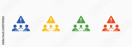 Fotografie Mediate Icon Set Color Multiple Style Collection Illustration