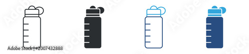Foto Reusable water bottle icon set