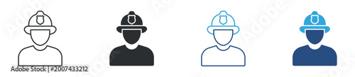 Φωτογραφία Firefighter avatar icon set