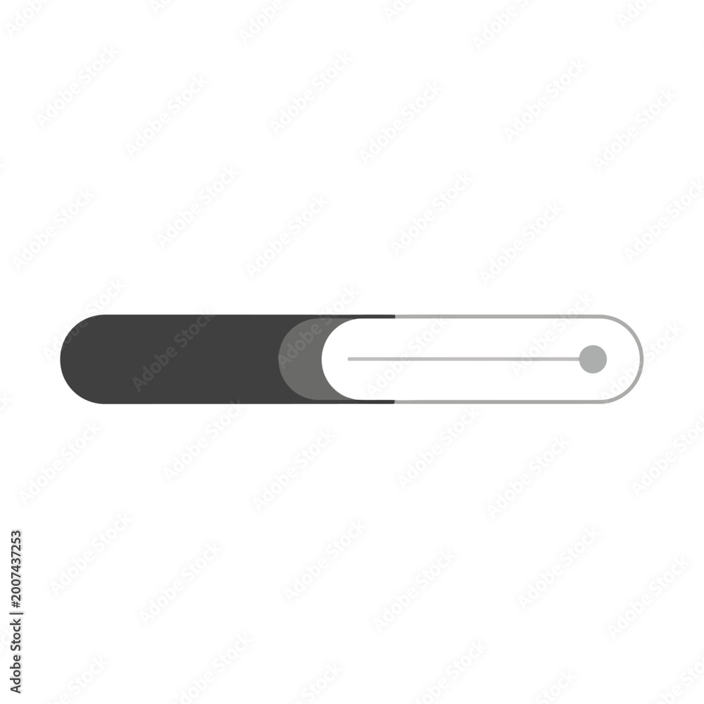 Fototapeta premium Black and white progress slider button.