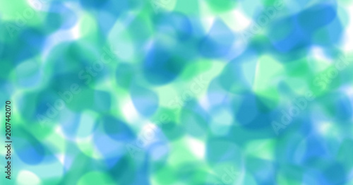 Tableau sur toile A vibrant yet soft abstract background with flowing, blurred forms in a harmonious blend of teal, blue, and light green