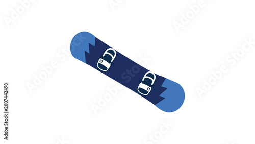Professional snowboard vector icon illustration for winter sports activities, minimalist hand-drawn design with clean outline and scalable bold shape, isolated on a white background for apps.