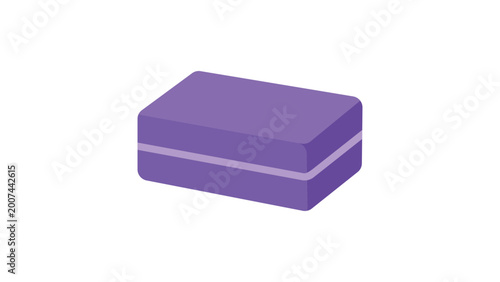 Tableau sur toile Sleek yoga block vector icon illustration for fitness and wellness apps