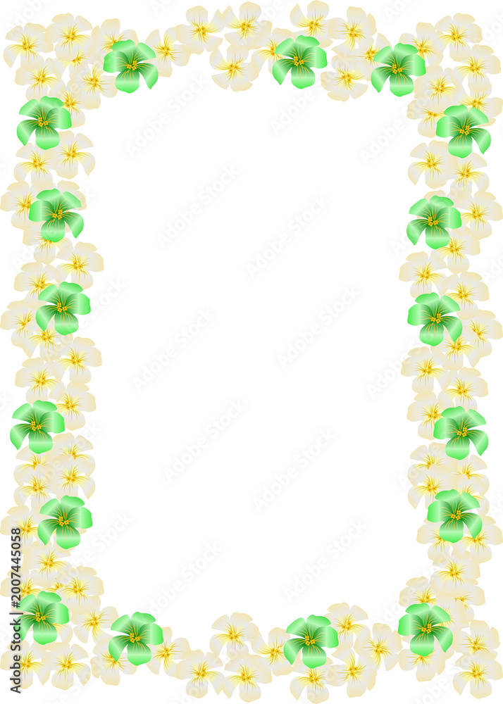 Obraz premium frame of green flowers