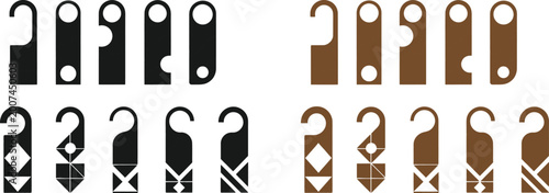 Door hangers, black and brown, various do not disturb signs