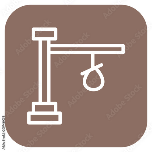 Bild auf Leinwand Gallows Icon Style