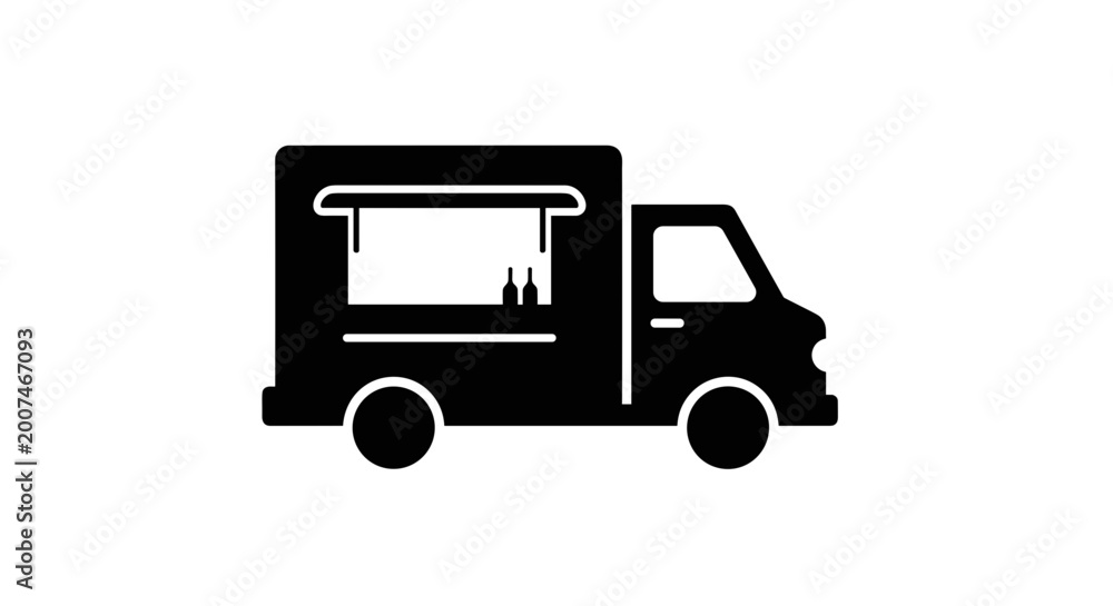 Fototapeta premium Food Truck Simple Icon.