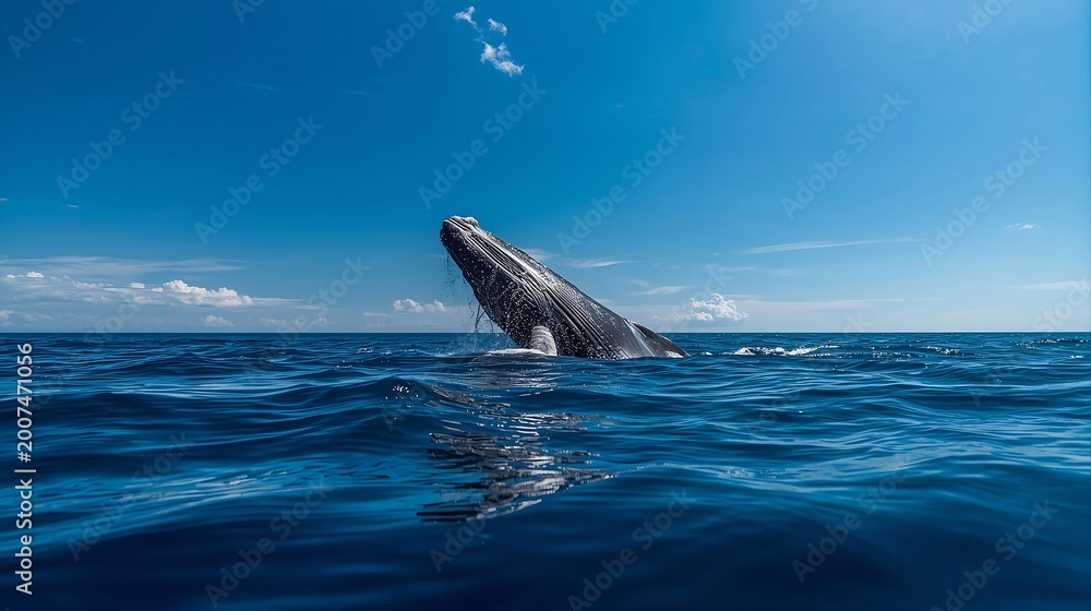 Fototapeta premium whale in the sea