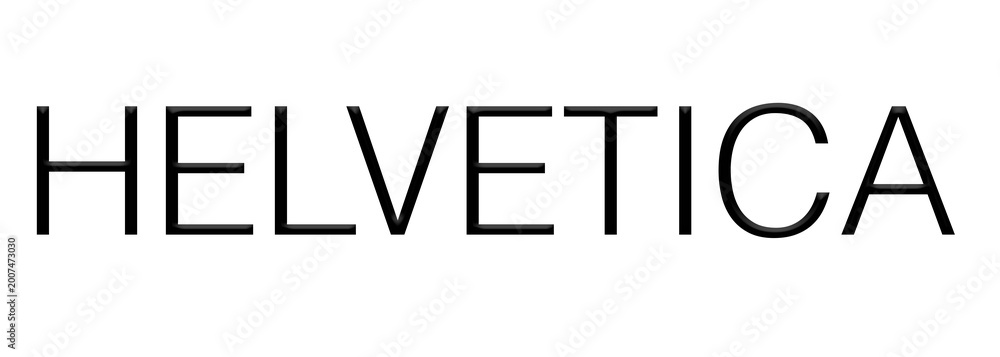 Fototapeta premium Digital composite. Fonts. Helvetica written in helvetica.