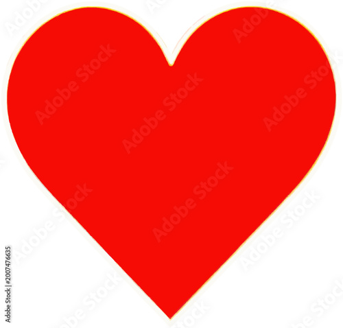 Red Heart Love Icon with White Outline Vector Graphic Free Download Red Heart Love Icon with White Outline Vector Graphic - GFXLoad