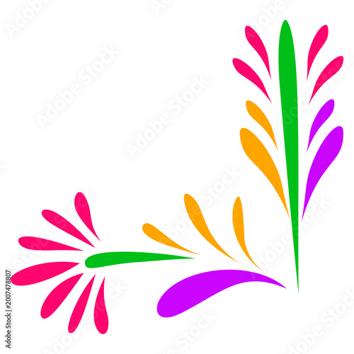 Fiesta Cinco De Mayo Floral Corner Border