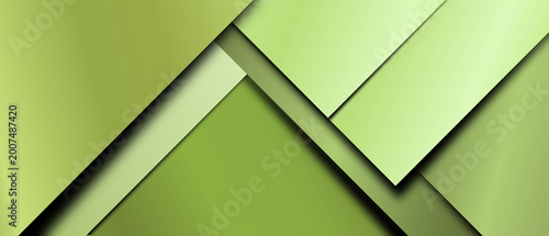 Obraz na płótnie Modern abstract background with green den layered paper