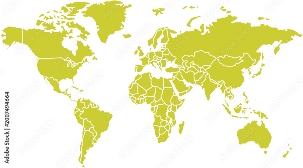 Obraz premium World Map Vector Clean High Resolution Poster