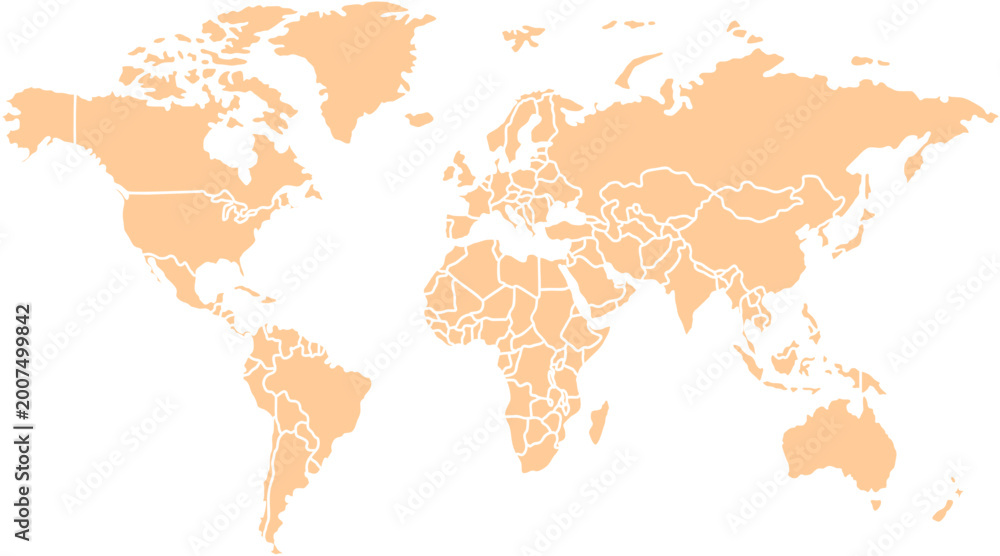 Obraz premium World Map Vector High Resolution Clean Design