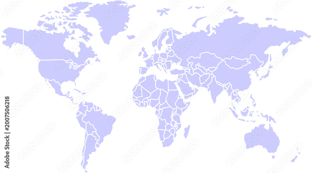 Obraz premium World Map Vector Professional Clean Layout