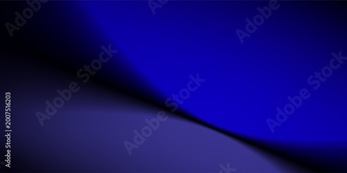 black studio background. Abstract limbo podium studio room. Dark blue gradient wall floor and spotlight scene. Showcase, promotion display. Vector stage mockup illustration