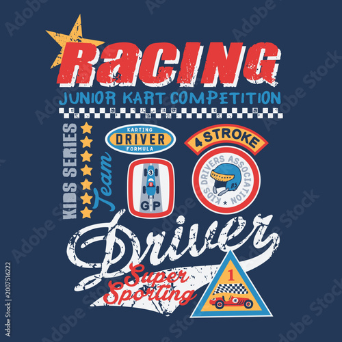 Racing Event Poster Template Kart Competition Motorsport Banner Design