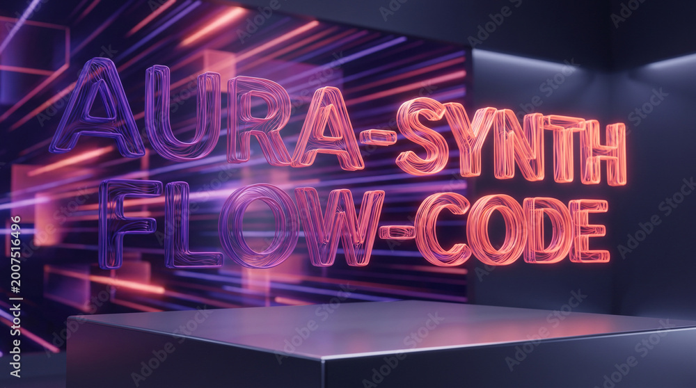 Naklejka premium Algorithmic Generative Typography