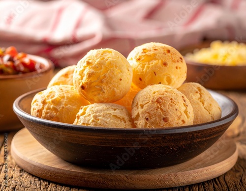 Brazilian street food Pão de queijo	