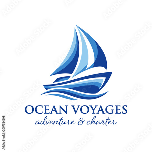The logo beautifully features a sailboat in dynamic waves, conveying a sense of adventure and exploration, ideal for a company specializing in ocean voyages and charters. Free Download The logo beautifully features a sailboat in dynamic waves, conveying a sense of adventure and exploration, ideal for a company specializing in ocean voyages and charters. - GFXLoad