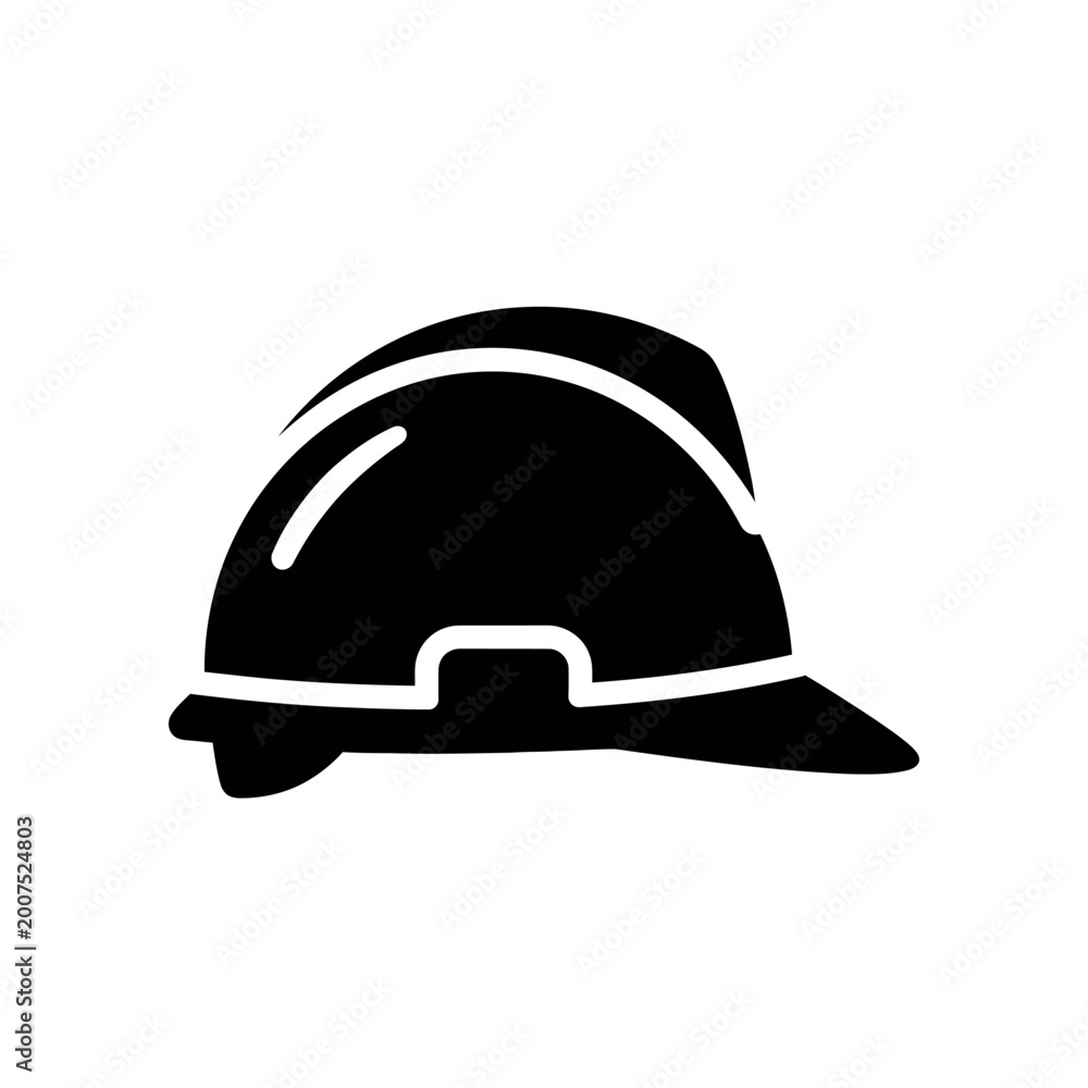 Fototapeta premium Hard Hat Icon Vector Illustration.