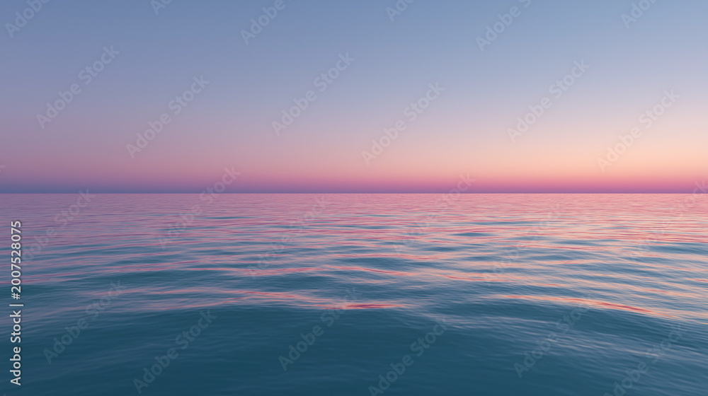 Fototapeta premium minimal ocean horizon wallpaper, calm sea and sky background