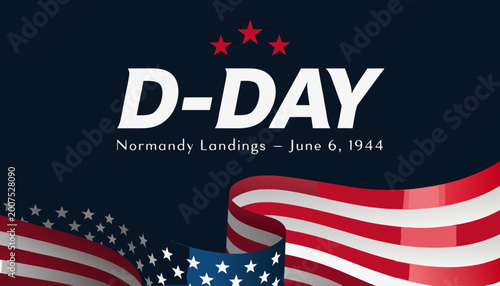 Photos D-Day Normandy landings poster vector, June 6 commemoration honoring courage, sacrifice, and historic wartime heroes