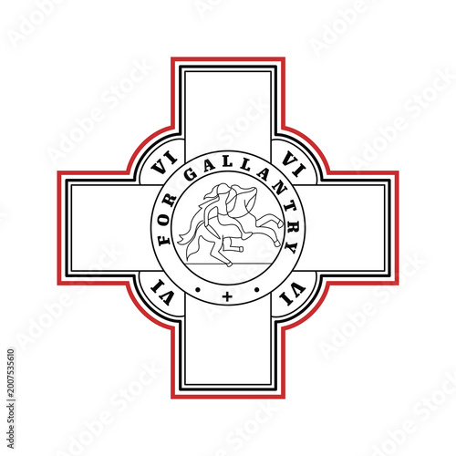 Foto Official George Cross symbol of Malta featuring the St