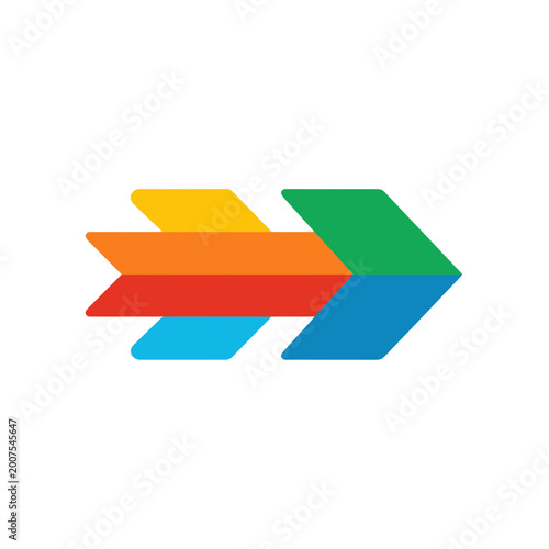 Free Download Colorful Forward Arrow Icon Indicating Progress - GFXLoad