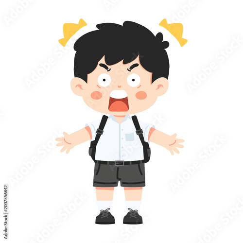 Surprised Student Showing Shock And Reaction