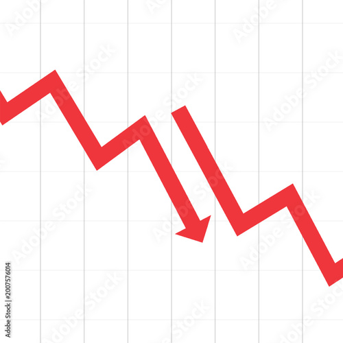Declining Trend, Red Chart Graph Shows a Negative Market Shift Free Download Declining Trend, Red Chart Graph Shows a Negative Market Shift - GFXLoad