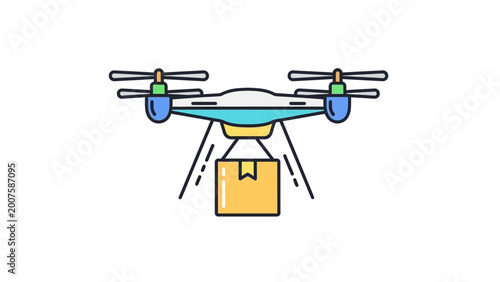 Drone Delivering Package with Precision and Speed.